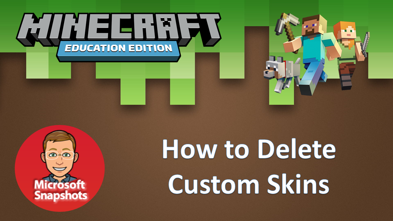 Minecraft Education custom skins how to delete custom skins